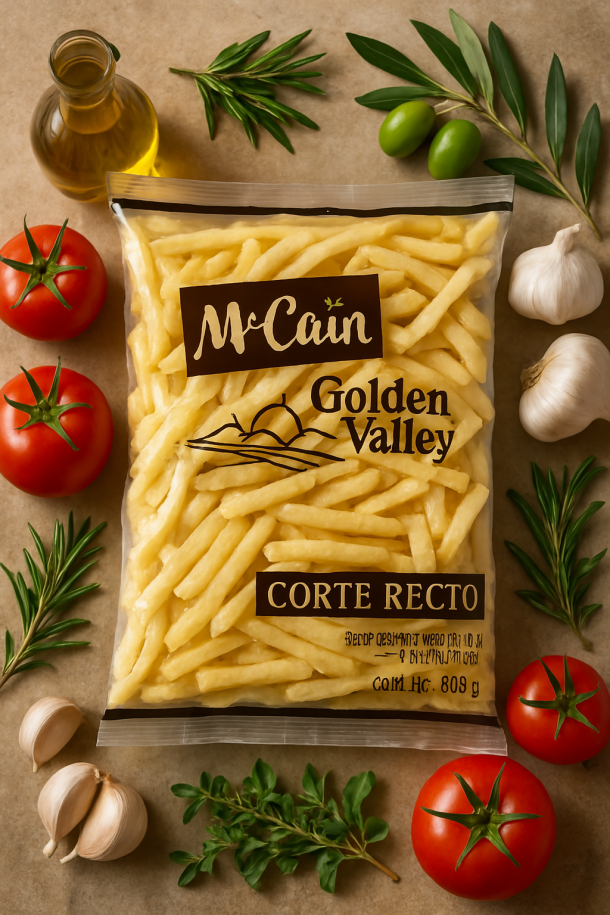 Papa recta 1/4 Golden con cobertura