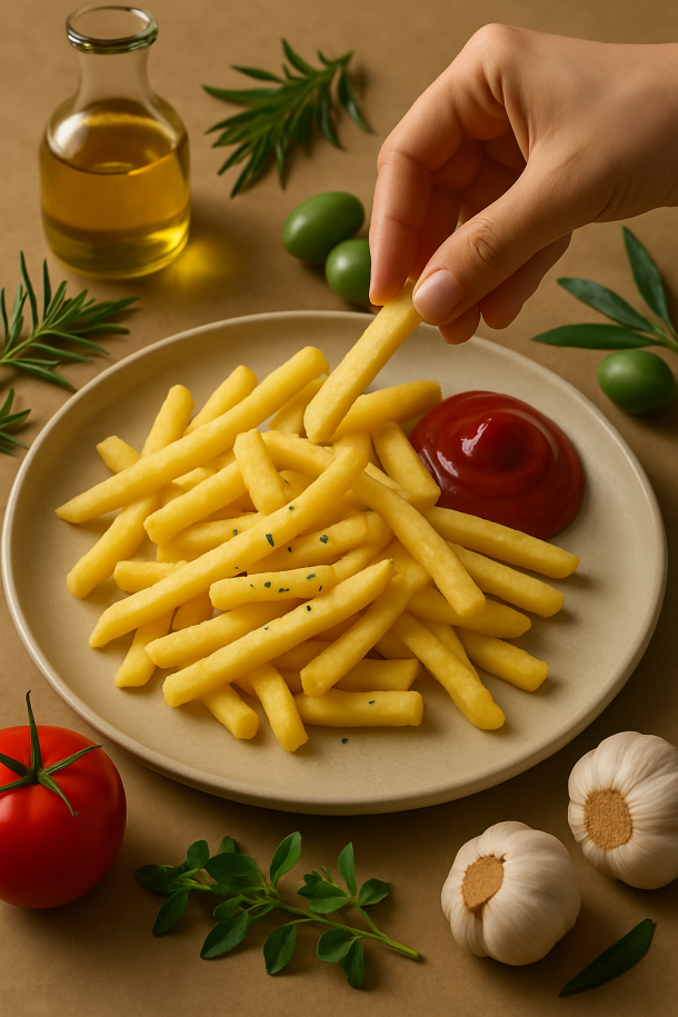 Papa recta 1/4 corte delgado